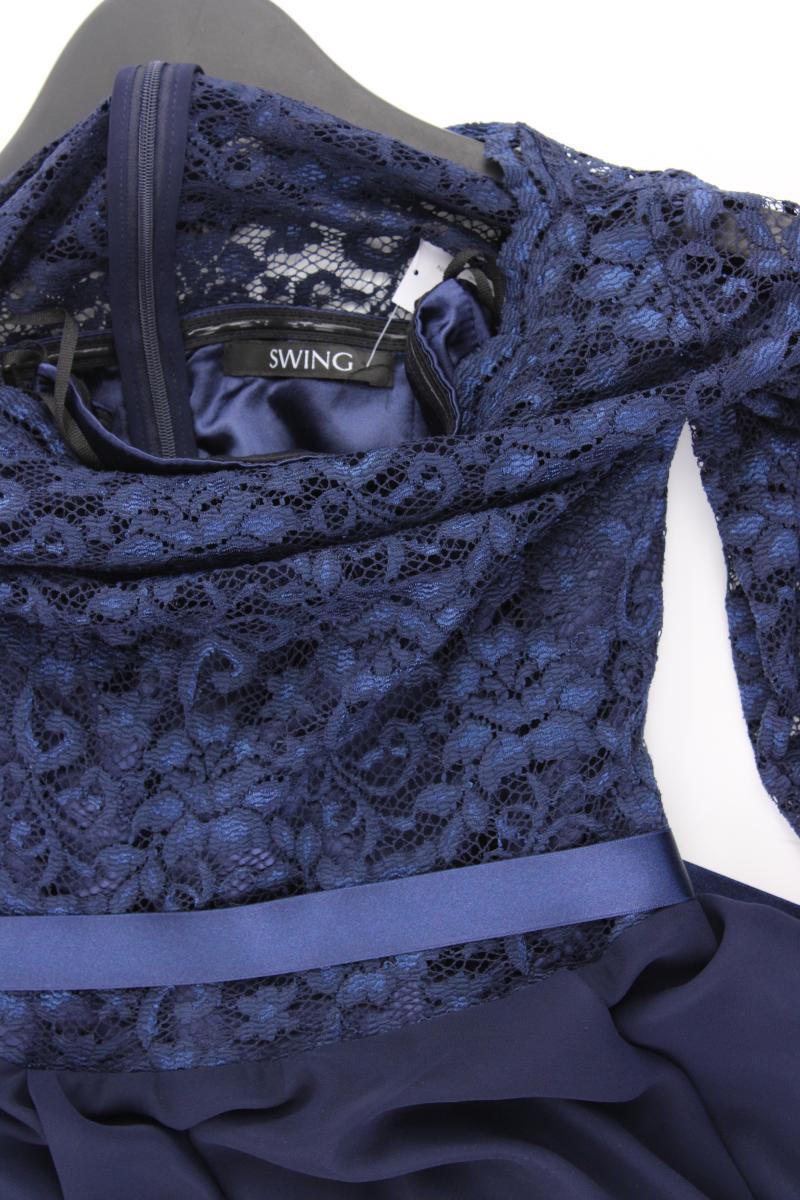 Swing Abendkleid Gr. 38 neuwertig 3/4 Ärmel blau aus Polyester