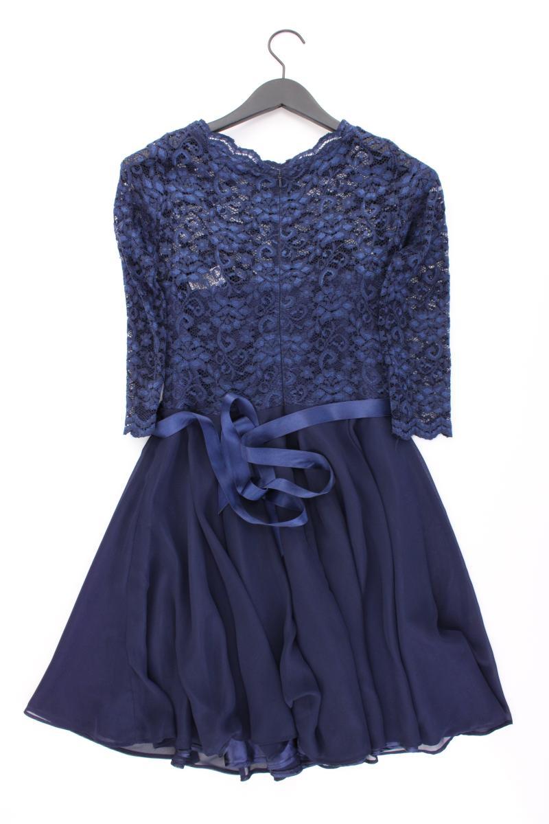 Swing Abendkleid Gr. 38 neuwertig 3/4 Ärmel blau aus Polyester