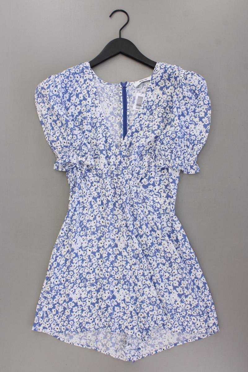 About You Kurzer Jumpsuit Gr. 38 mit Blumenmuster blau aus Viskose