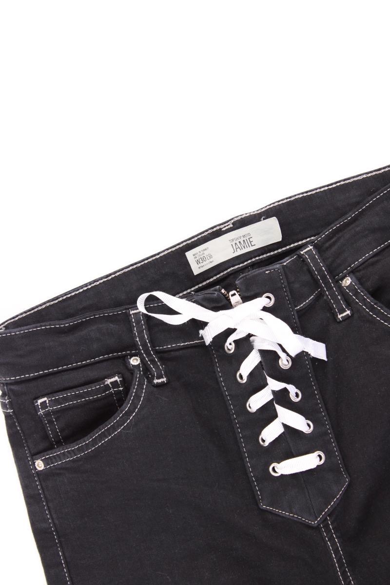 Topshop Skinny Jeans Gr. W30/L30 schwarz aus Baumwolle