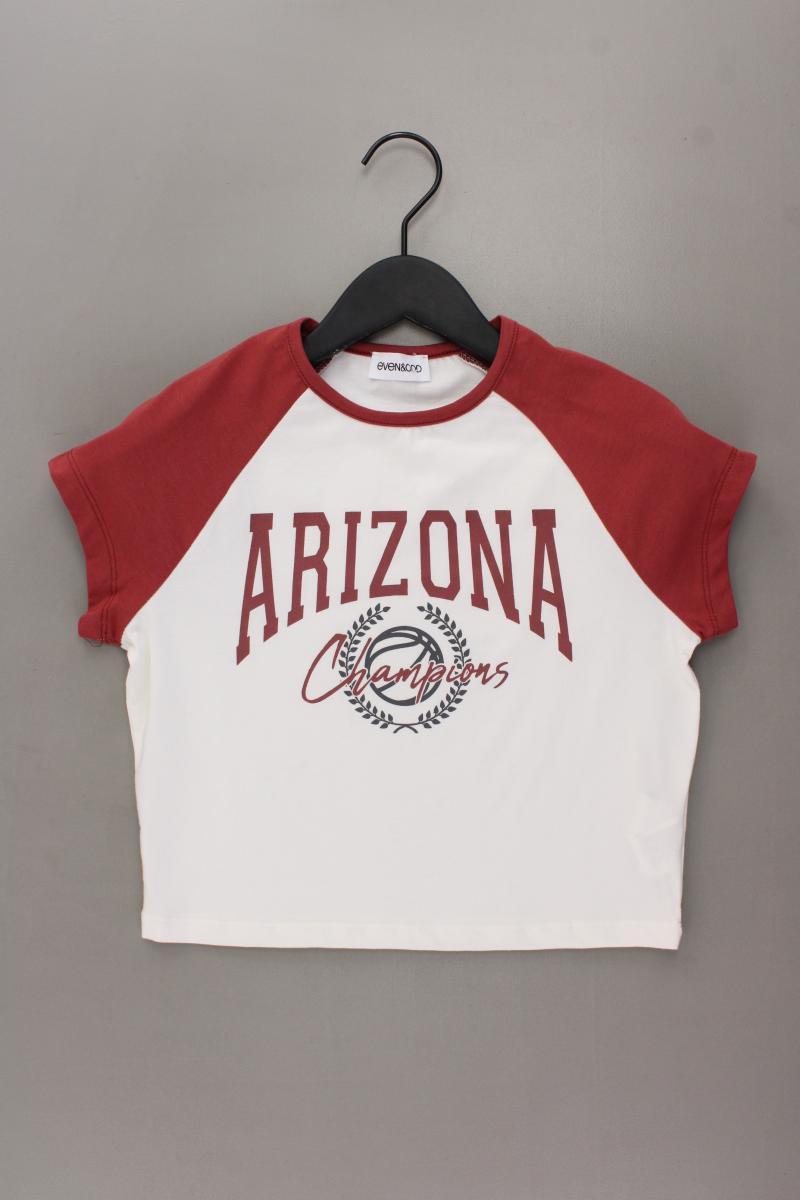 Even & Odd Cropped Shirt Gr. M neuwertig Kurzarm rot aus Baumwolle