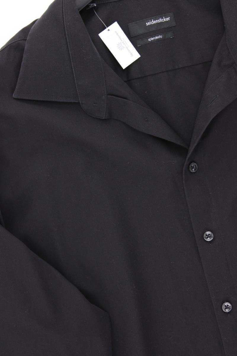 Seidensticker Langarmhemd für Herren Gr. Hemdgröße 48 schwarz aus Baumwolle