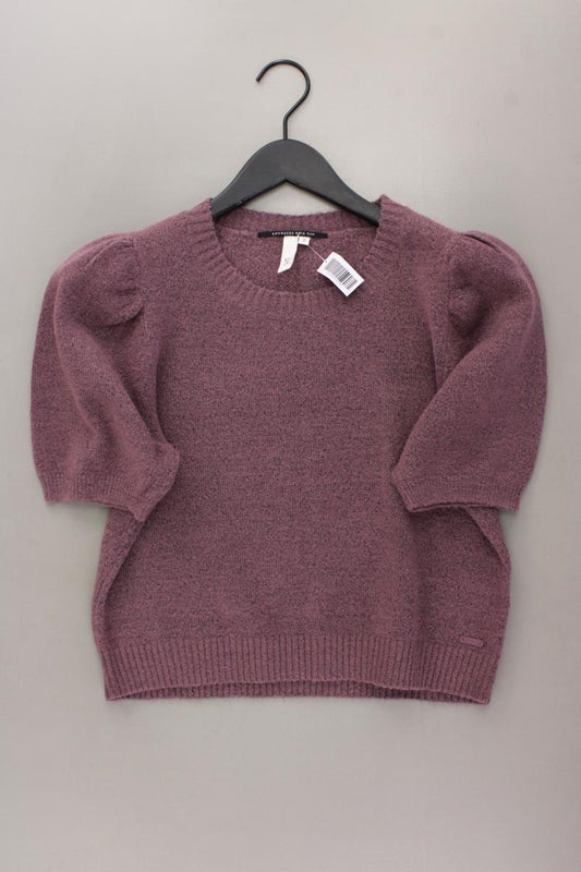 QS by s.Oliver Crop Strickshirt Gr. S neuwertig Kurzarm lila