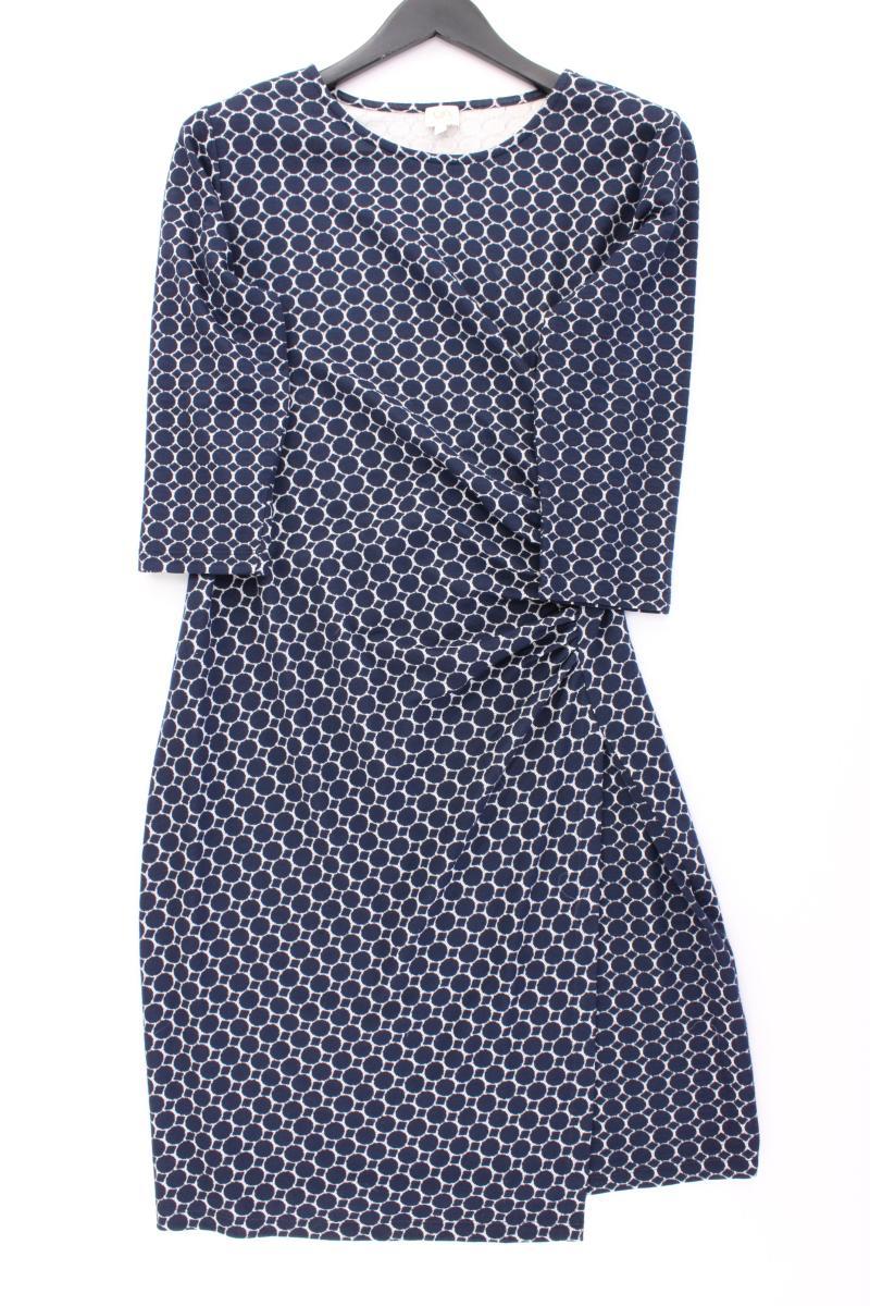 VA Milano Midikleid Gr. 40 geometrisches Muster 3/4 Ärmel blau aus Polyester