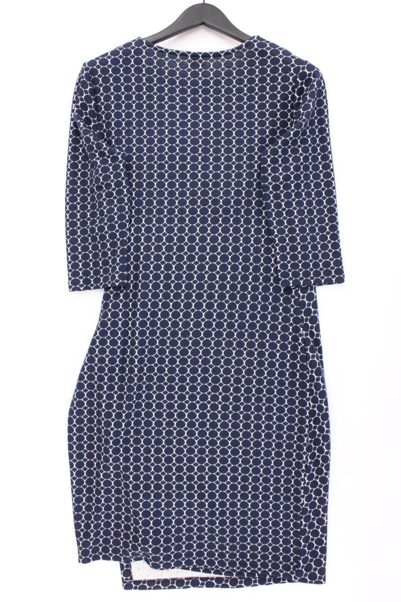 VA Milano Midikleid Gr. 40 geometrisches Muster 3/4 Ärmel blau aus Polyester