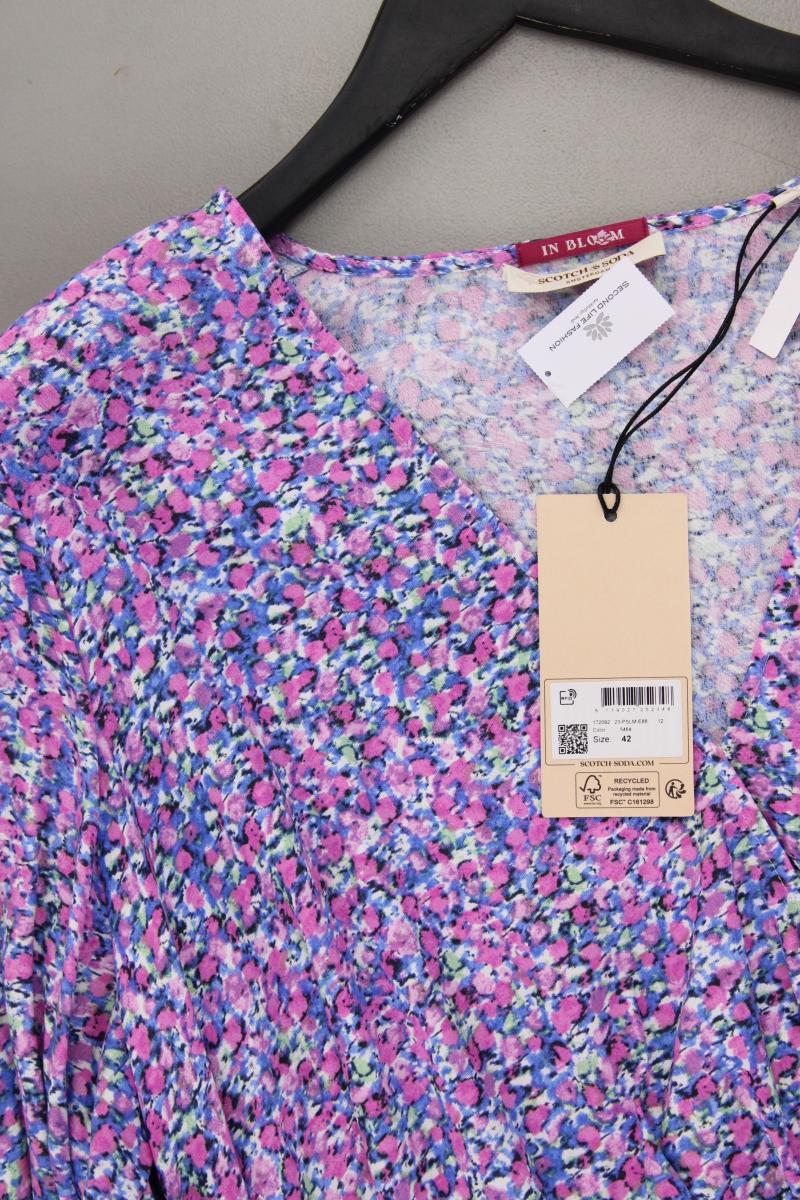 Scotch & Soda Langarmkleid Gr. 42 neu mit Etikett lila aus Viskose