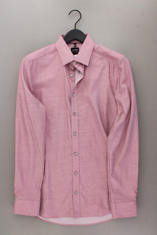 Olymp Langarmhemd für Herren Gr. Hemdgröße 40 rosa aus Baumwolle