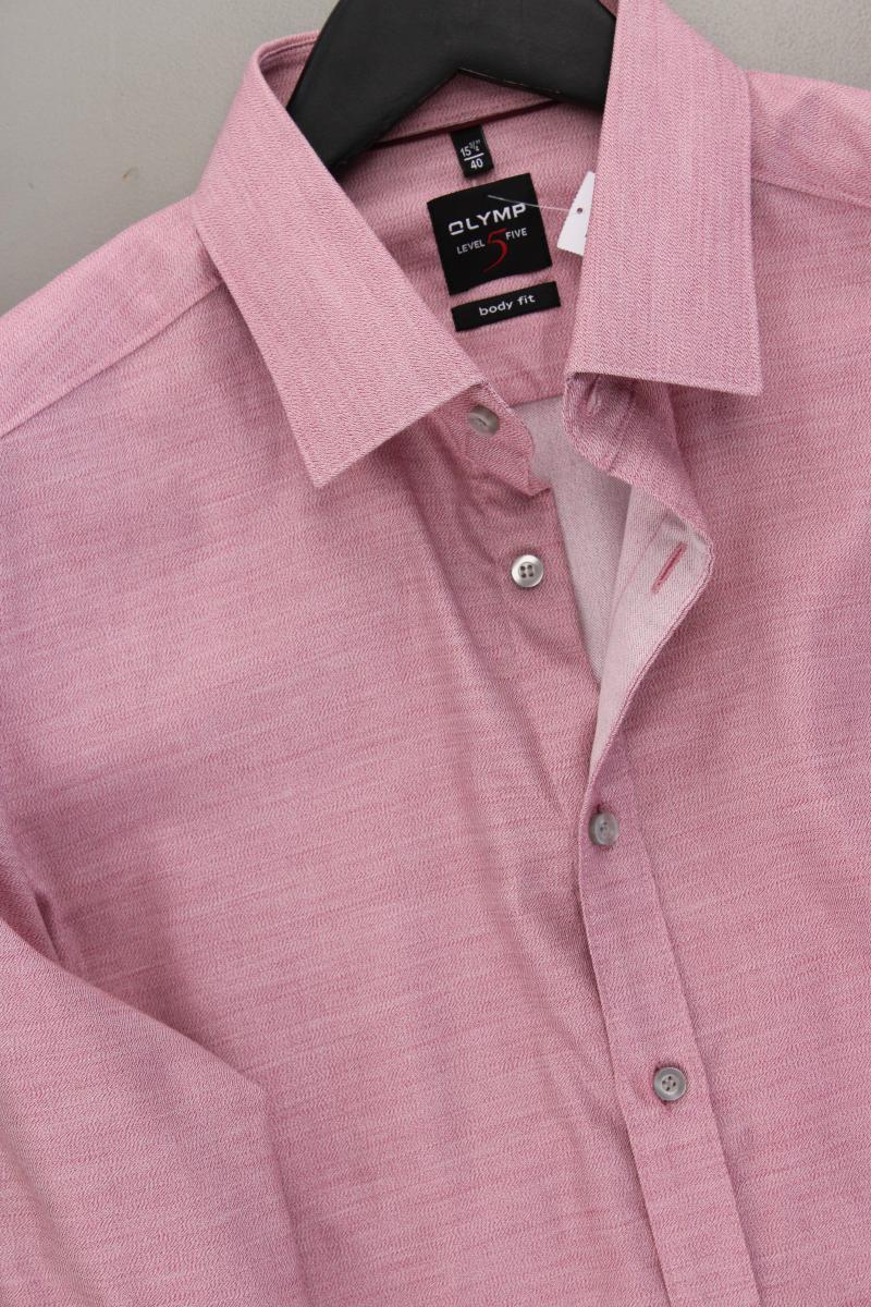 Olymp Langarmhemd für Herren Gr. Hemdgröße 40 rosa aus Baumwolle