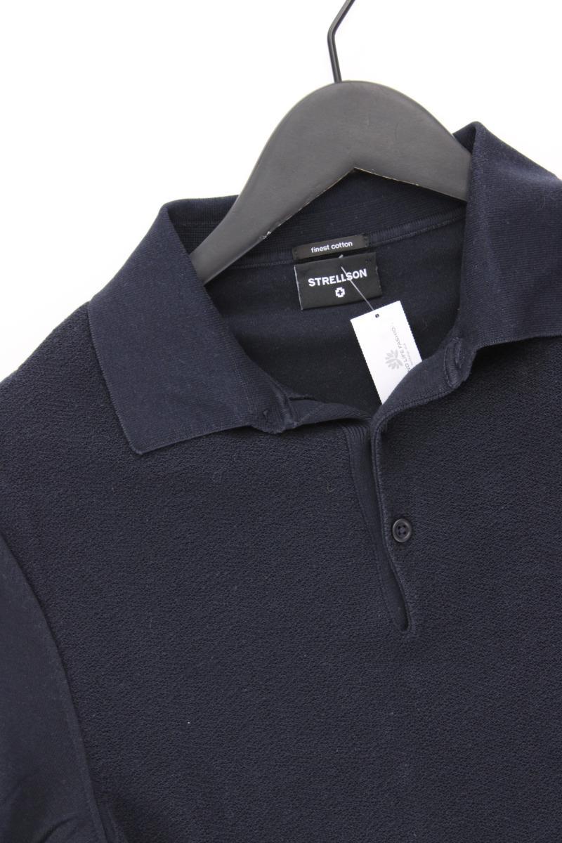 Strellson Poloshirt für Herren Gr. S Kurzarm blau aus Baumwolle