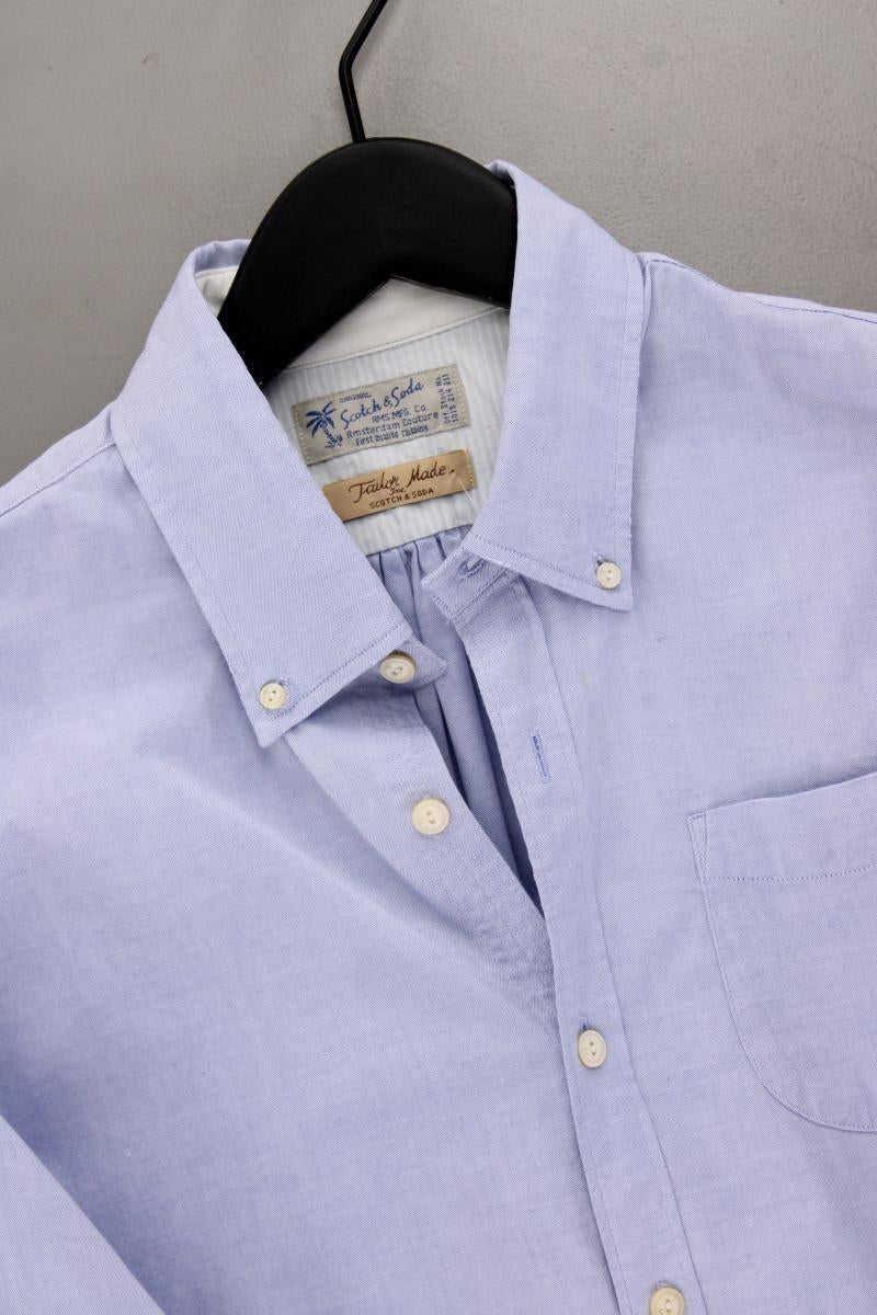Scotch & Soda Langarmhemd für Herren Gr. S blau aus Baumwolle