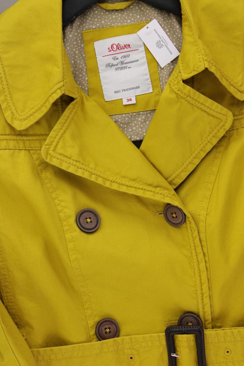 s.Oliver Trenchcoat Gr. 34 gelb aus Baumwolle