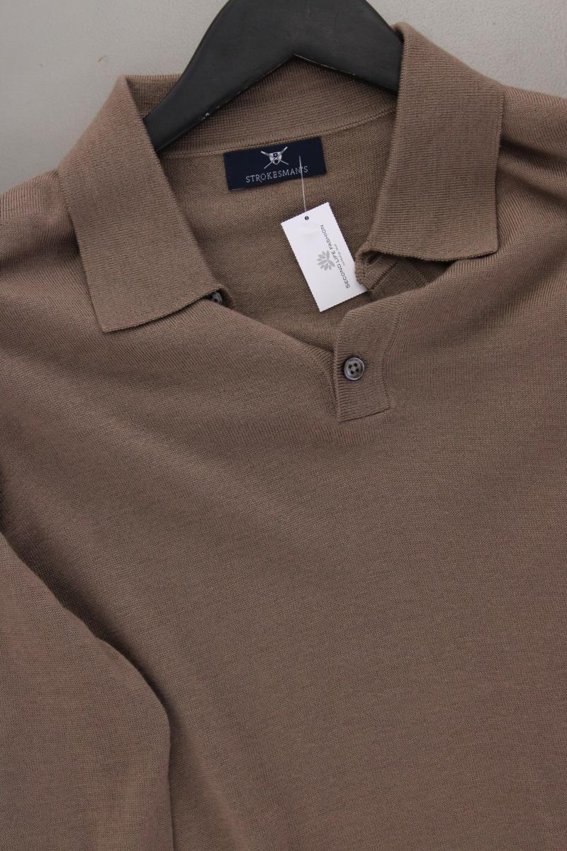 STROKESMAN'S Wollpullover für Herren Gr. S neuwertig braun