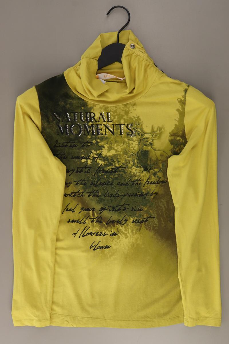 Biba Rollkragenpullover Gr. M gelb aus Viskose