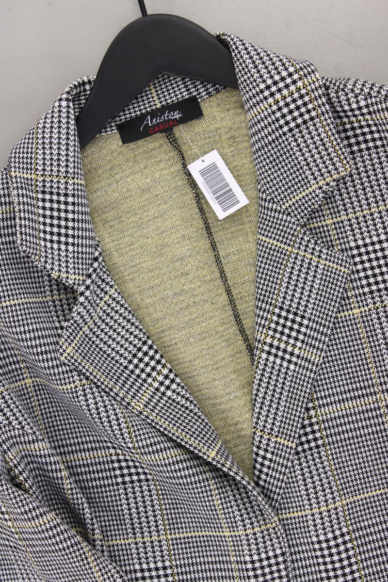 Aniston Jerseyblazer Gr. 44 hahnentritt neuwertig braun aus Polyester