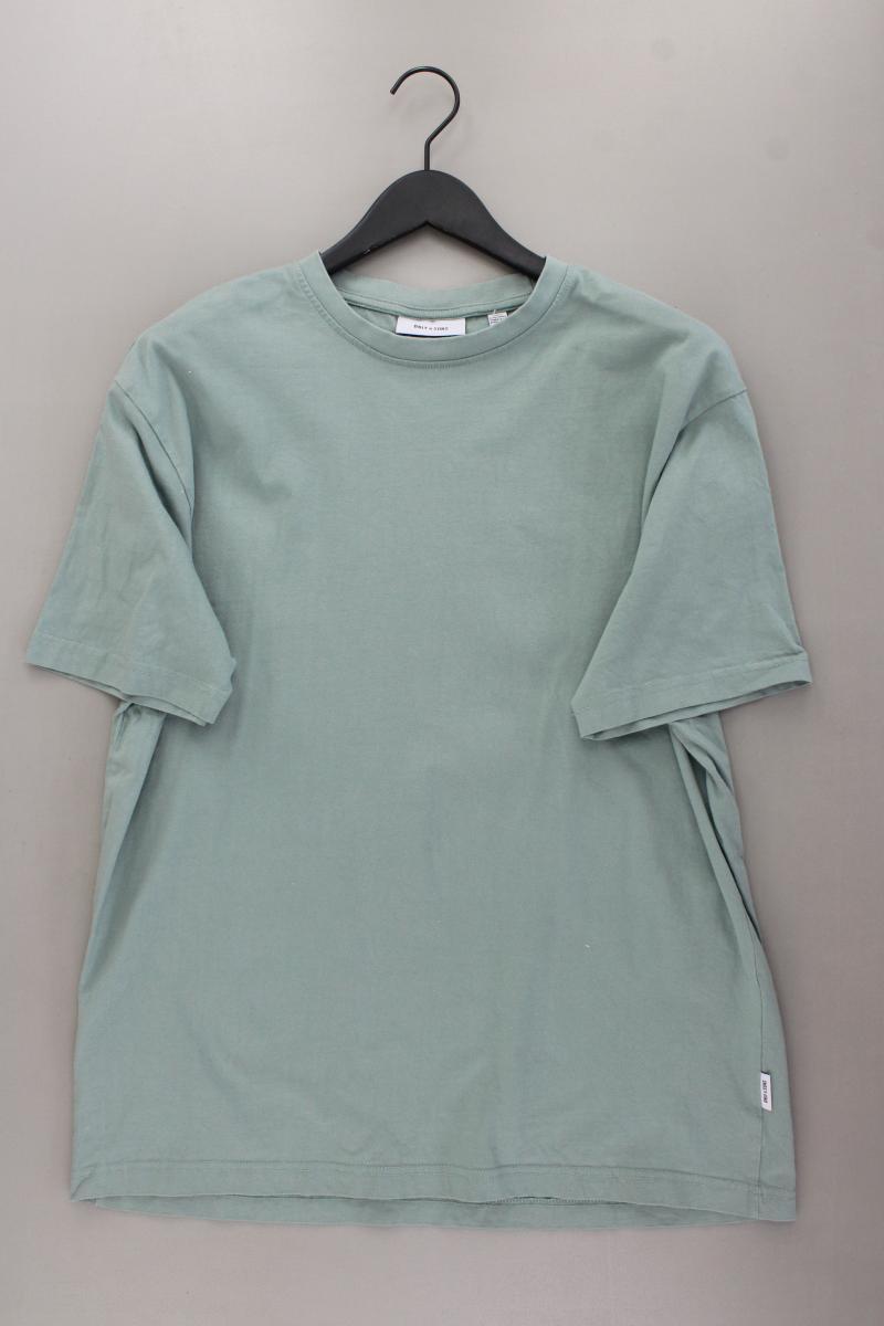 ONLY & SONS T-Shirt für Herren Gr. XL Kurzarm blau aus Baumwolle