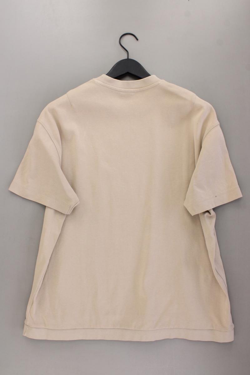 Bershka T-Shirt Boxy Fit für Herren Gr. XL Kurzarm braun