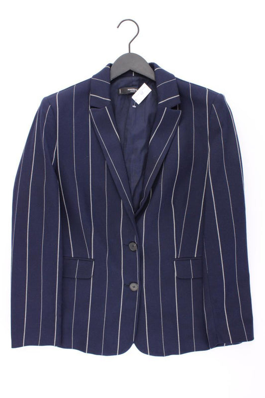 Mango Longblazer Gr. 44 gestreift blau aus Polyester