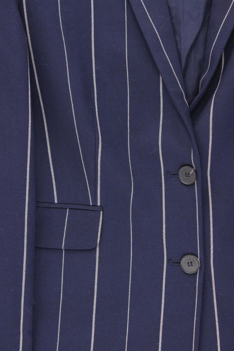 Mango Longblazer Gr. 44 gestreift blau aus Polyester