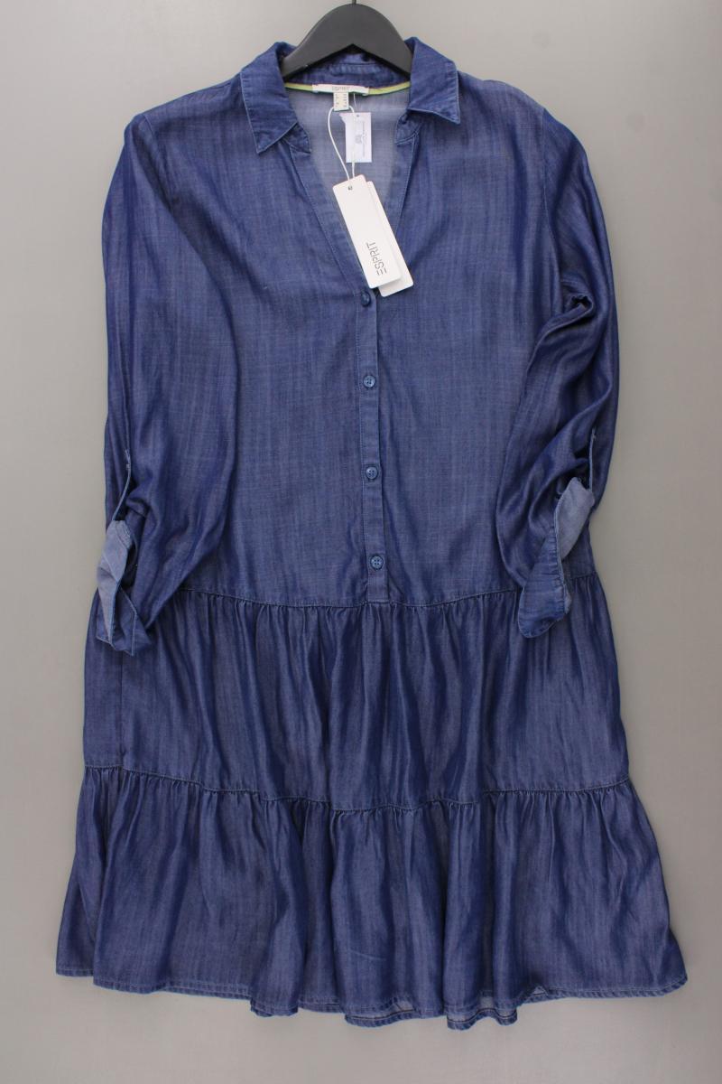 Esprit Langarmkleid Gr. 38 neu mit Etikett Neupreis: 69,99€! blau aus Lyocell