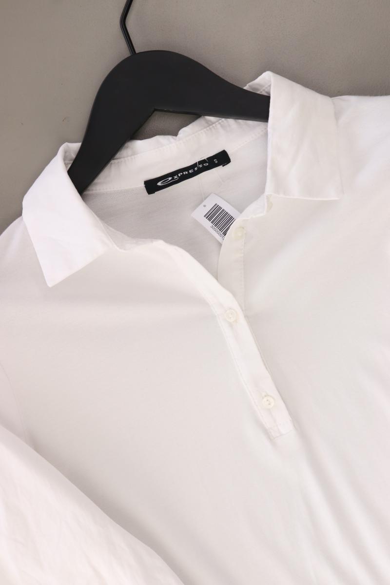 Expresso Poloshirt Gr. S Kurzarm weiß aus Viskose