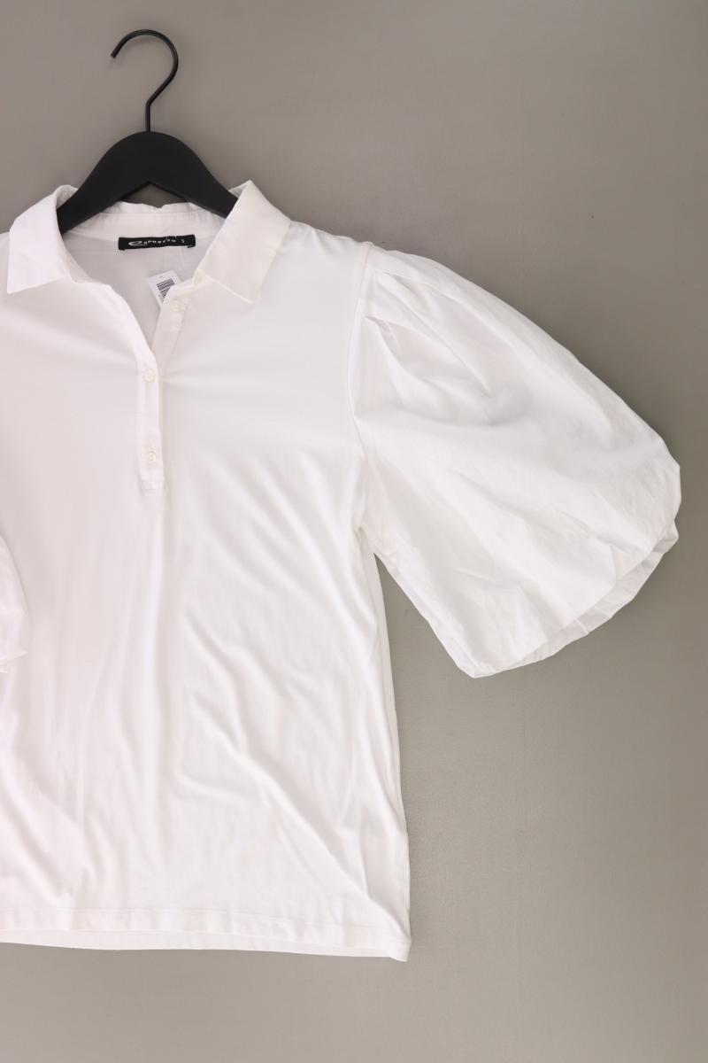 Expresso Poloshirt Gr. S Kurzarm weiß aus Viskose