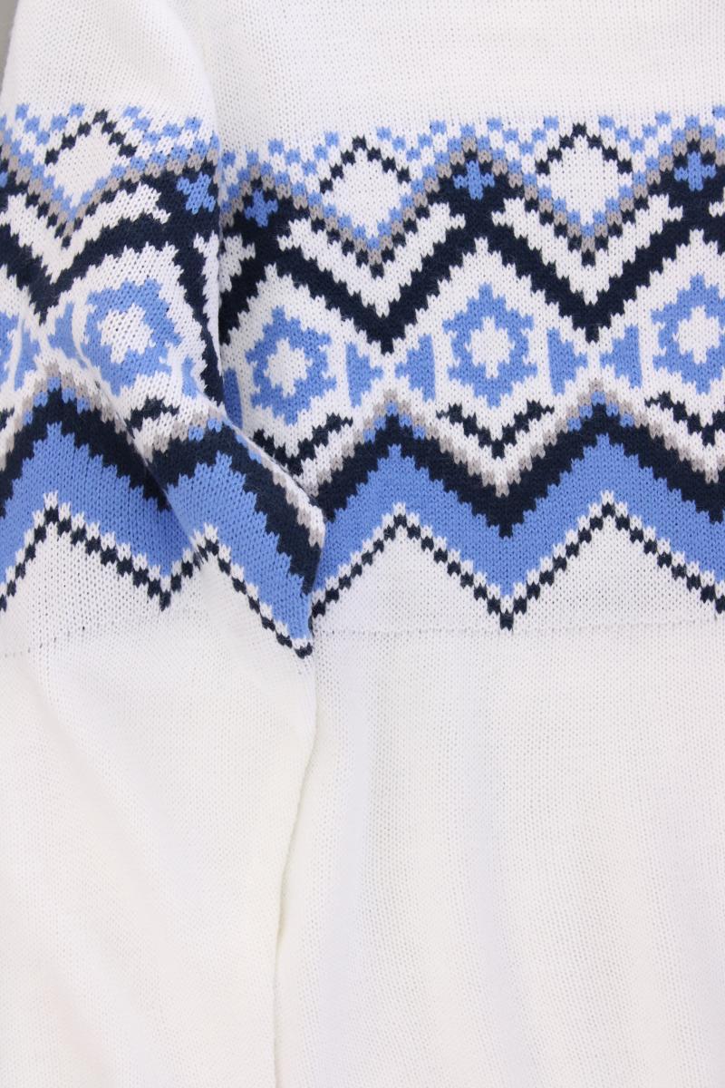 Grobstrickpullover Gr. 46 mit Faire-Isle-Muster neuwertig creme aus Polyacryl
