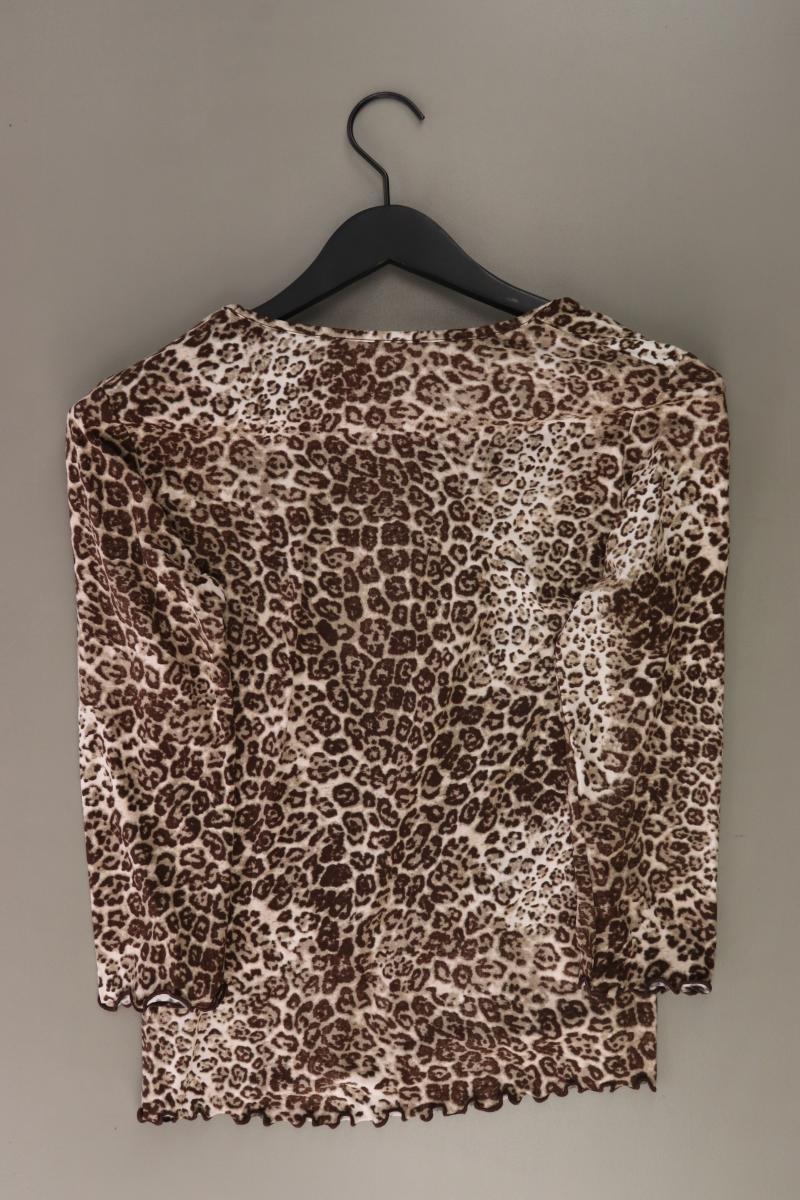 Biba Printshirt Gr. 38 mit Tierdruck 3/4 Ärmel braun aus Viskose
