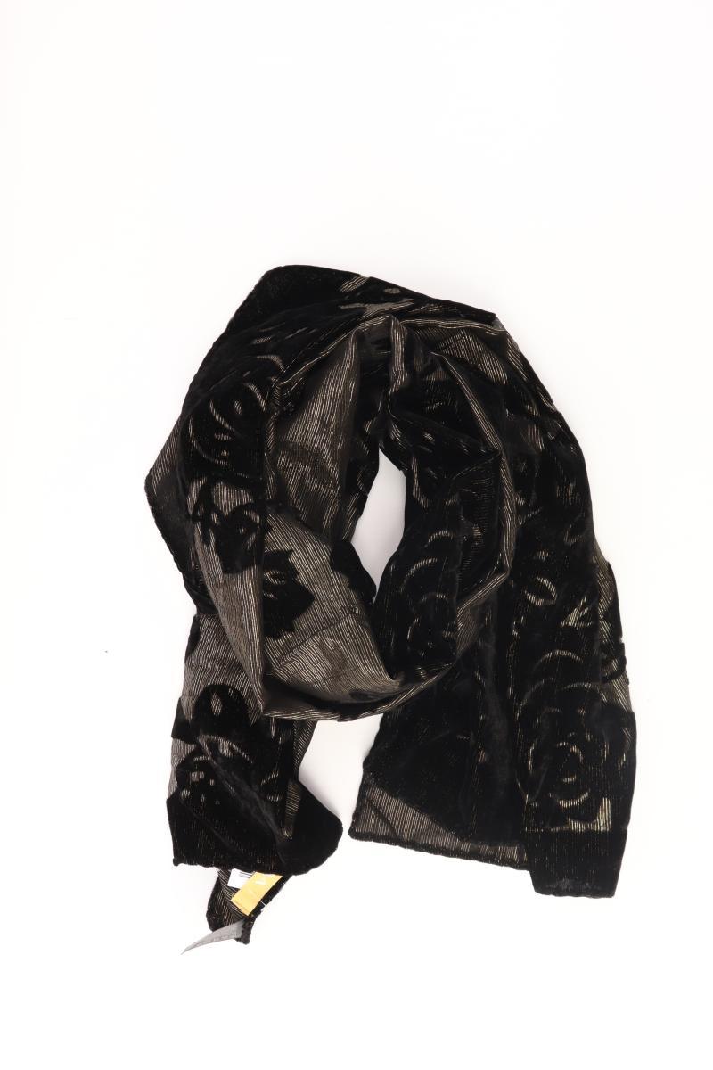 Biba Schal mit Blumenmuster schwarz aus Viskose