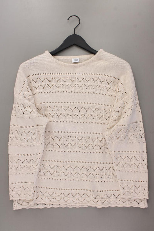 Lucia Feinstrickpullover Gr. 44 Vintage creme aus Baumwolle