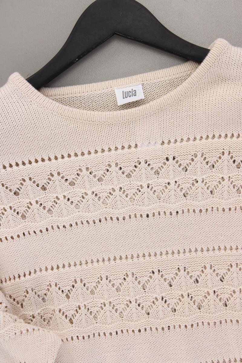 Lucia Feinstrickpullover Gr. 44 Vintage creme aus Baumwolle