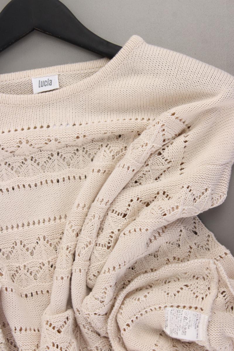 Lucia Feinstrickpullover Gr. 44 Vintage creme aus Baumwolle