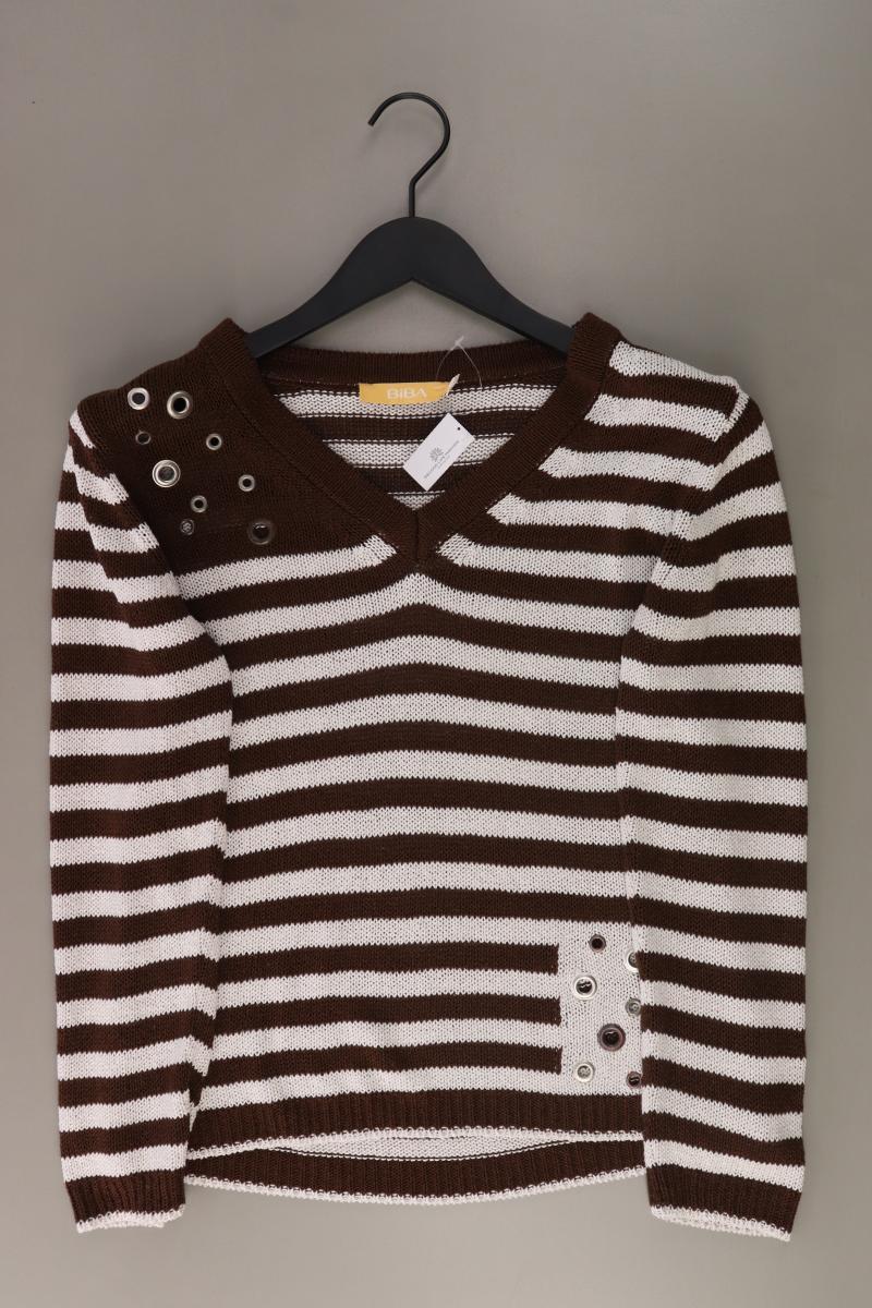 Biba Grobstrickpullover Gr. 38 gestreift braun aus Polyacryl