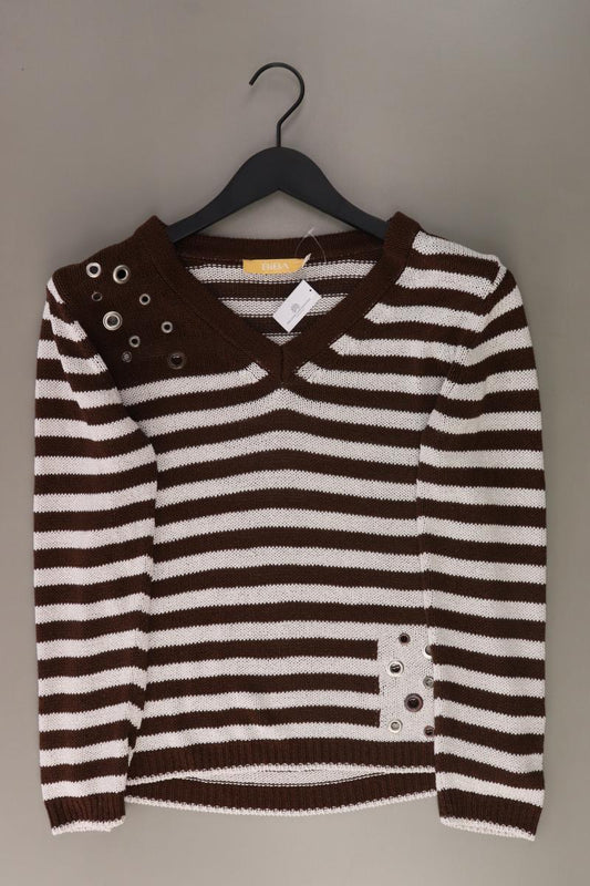 Biba Grobstrickpullover Gr. 38 gestreift braun aus Polyacryl