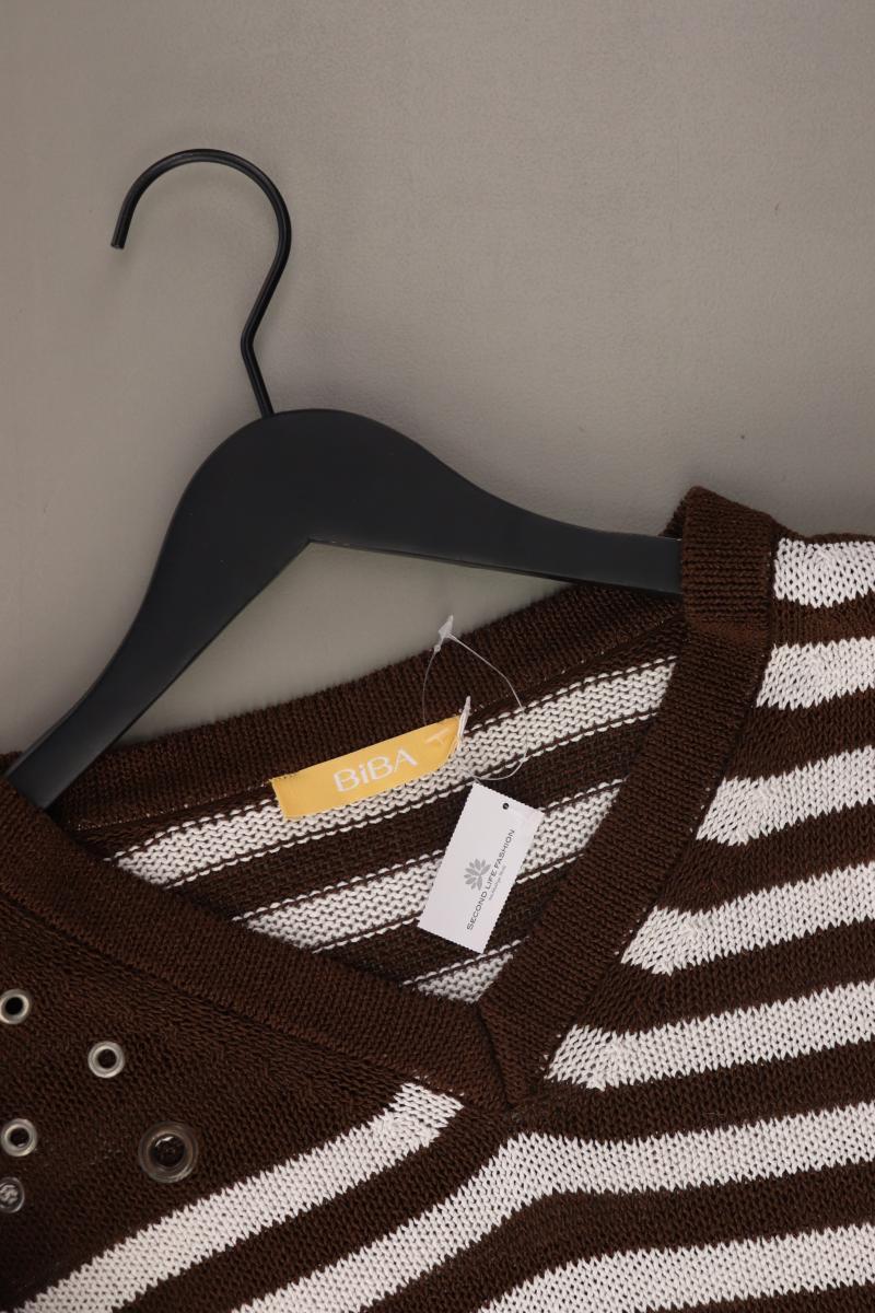Biba Grobstrickpullover Gr. 38 gestreift braun aus Polyacryl