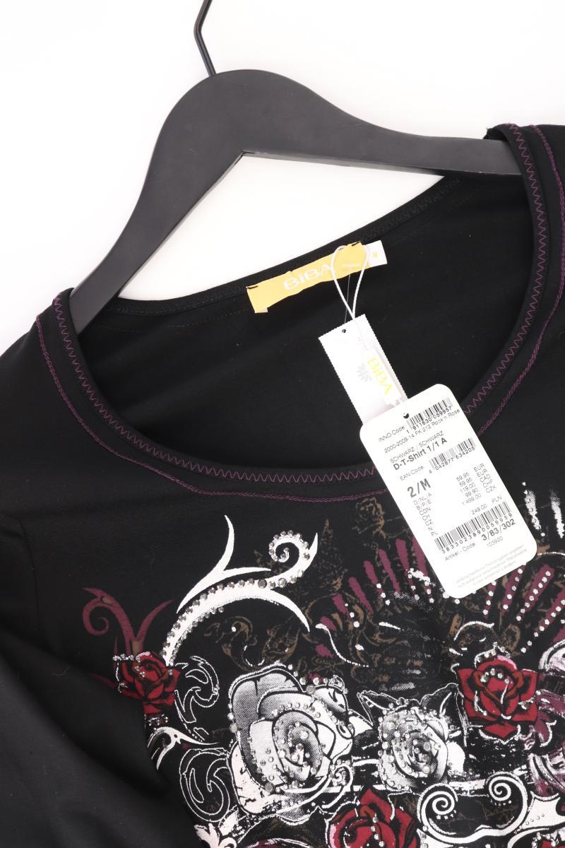 Biba Printshirt Gr. M Neupreis: 59,95€! 3/4 Ärmel schwarz aus Viskose