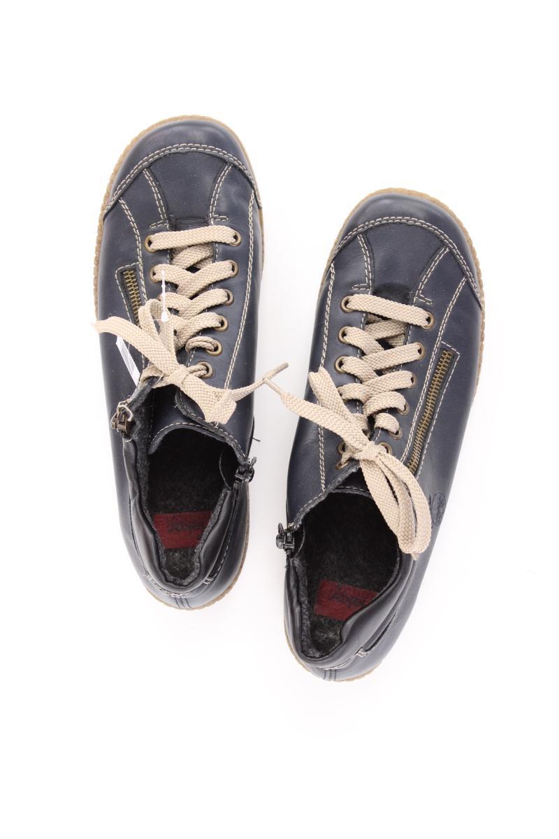 Rieker Schuhe Gr. 40 blau aus Leder