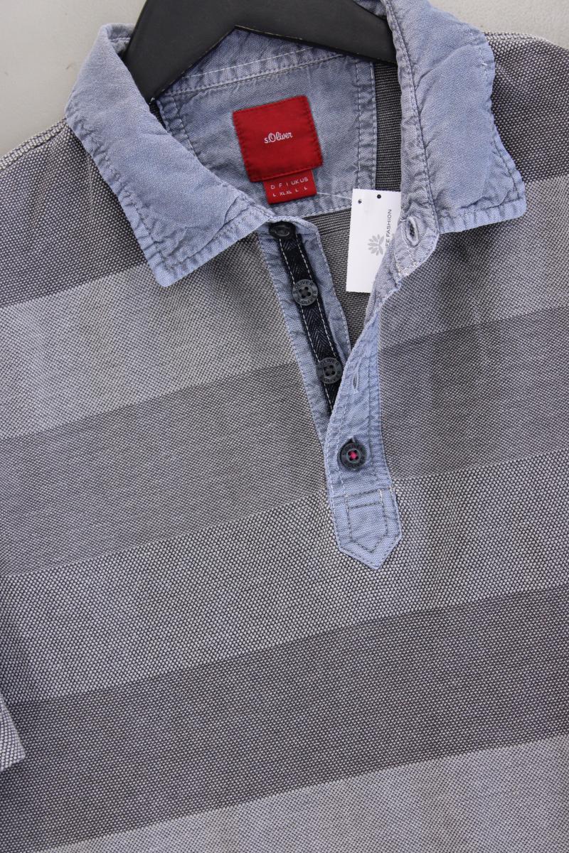 s.Oliver Poloshirt für Herren Gr. L Kurzarm grau