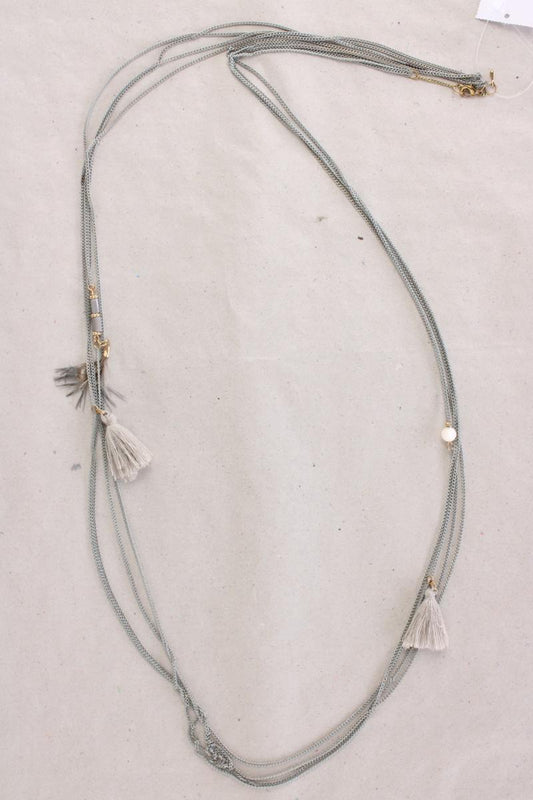 Halskette grau