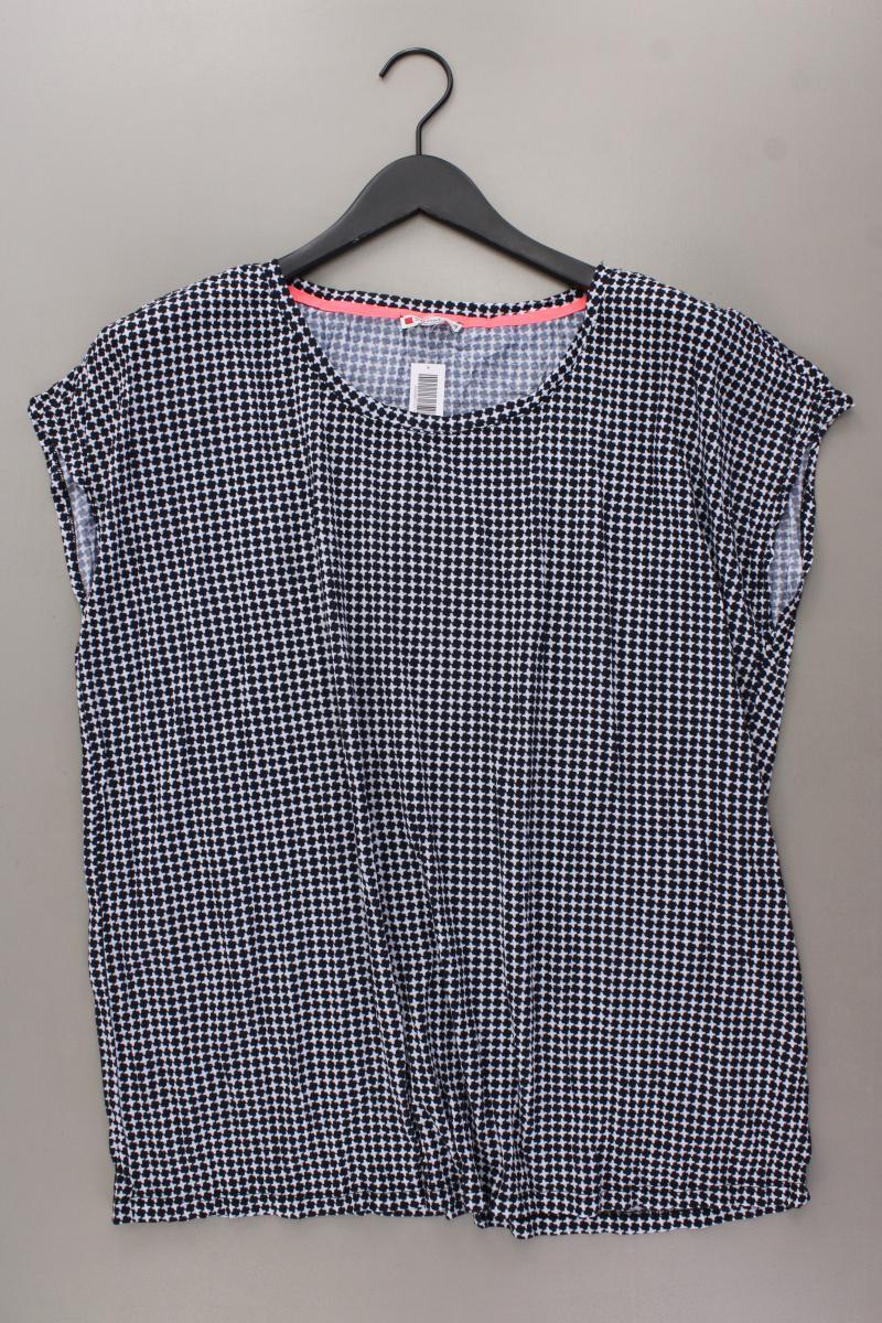 Street One T-Shirt Gr. 46 geometrisches Muster Kurzarm blau