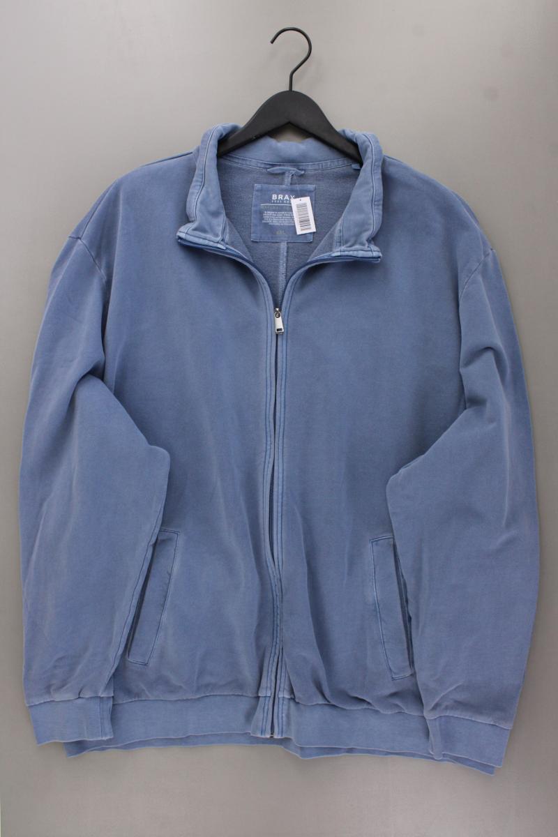 Brax Cardigan Gr. 6XL für Herren Gr. XXXL Langarm blau aus Baumwolle