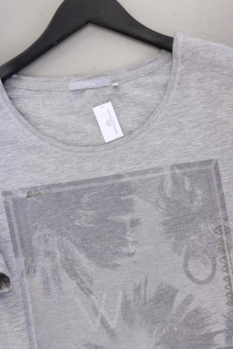 Cecil Printshirt Gr. XXL Kurzarm grau