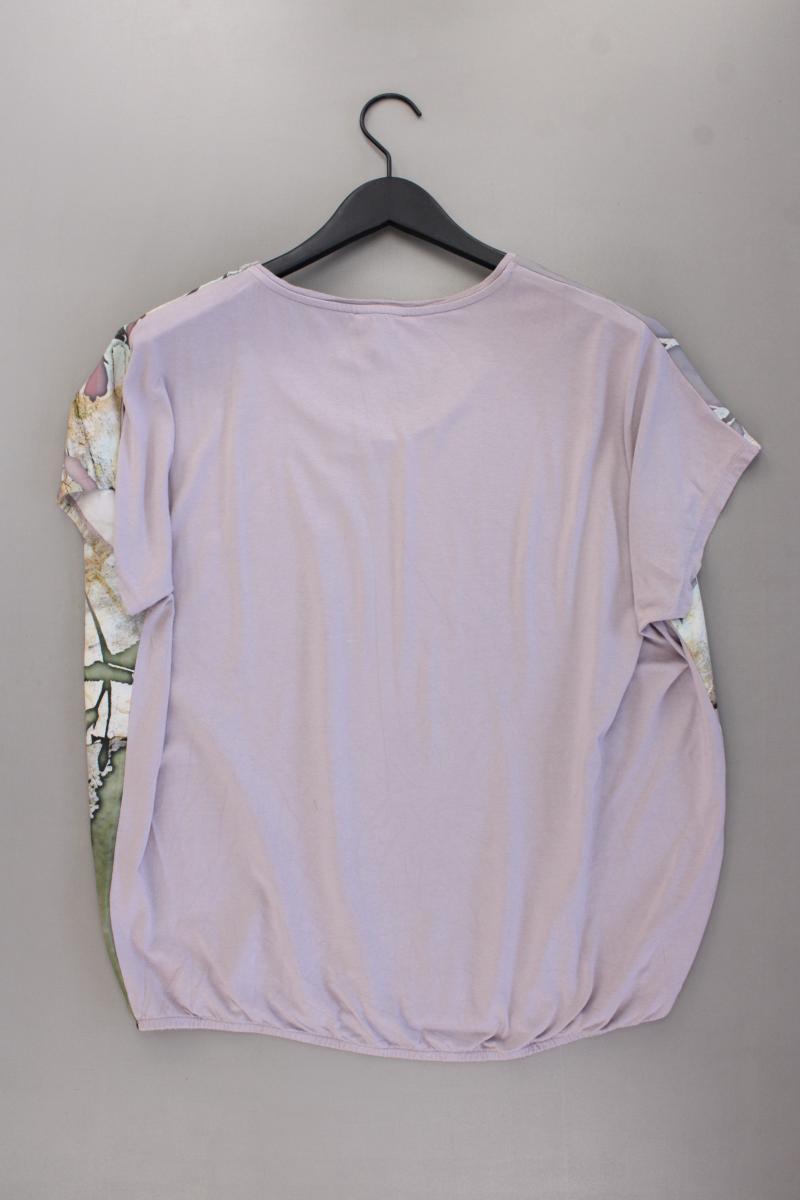 Gina Laura Kurzarmbluse Gr. 48/50 mit Blumenmuster mehrfarbig aus Polyester