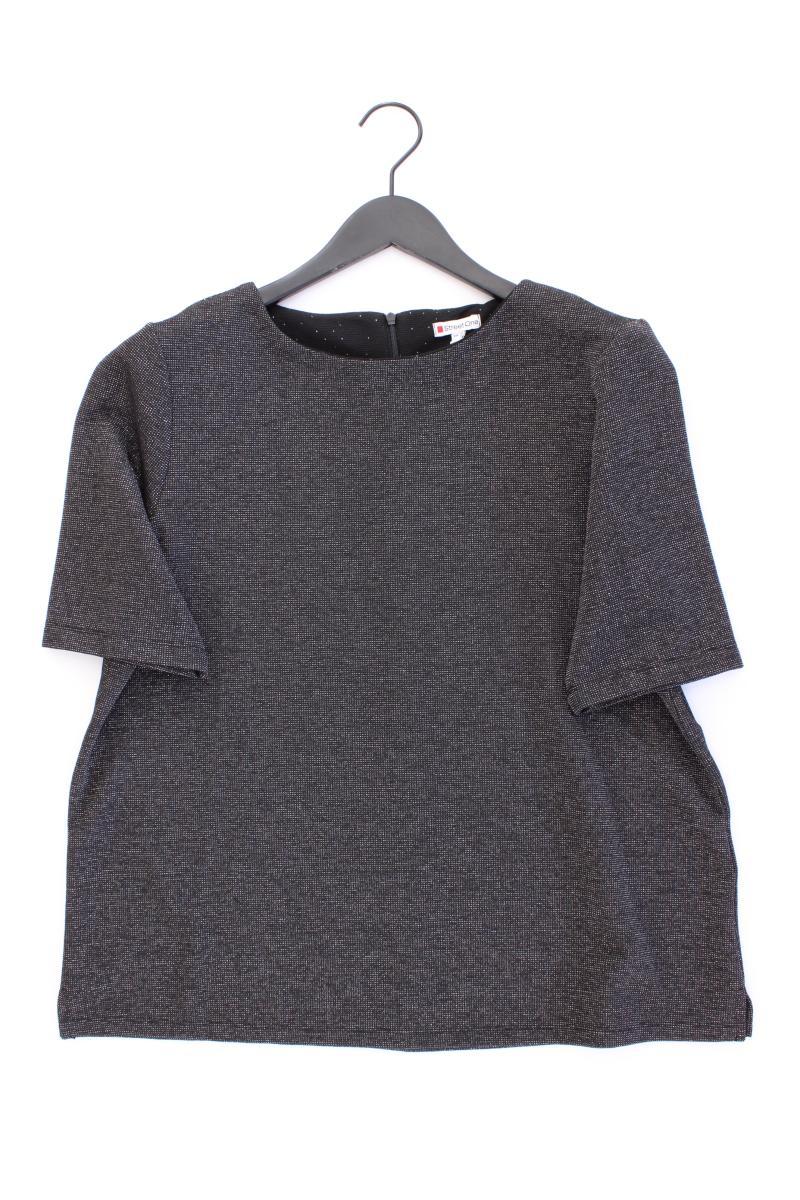 s.Oliver T-Shirt Gr. 42 Kurzarm mit Glitzer silber aus Polyester