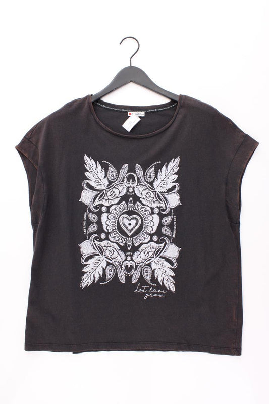 Street One Printshirt Gr. 48 Kurzarm grau
