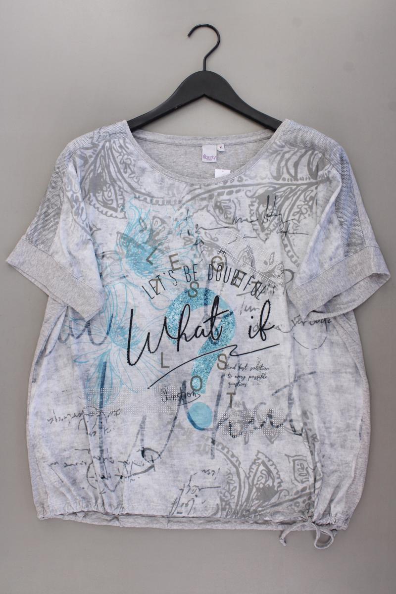 Liberty Printshirt Gr. XL neuwertig Kurzarm grau aus Polyester