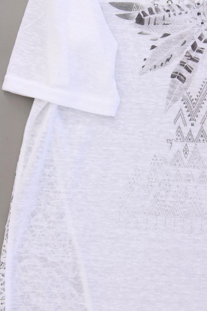 estelle jolie T-Shirt Gr. 46 neuwertig Kurzarm weiß aus Polyester