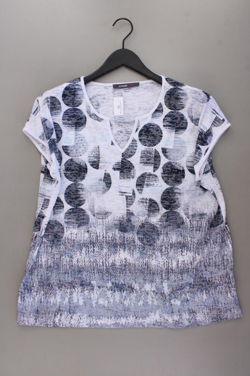 estelle jolie Printshirt Gr. 44 Kurzarm blau aus Polyester