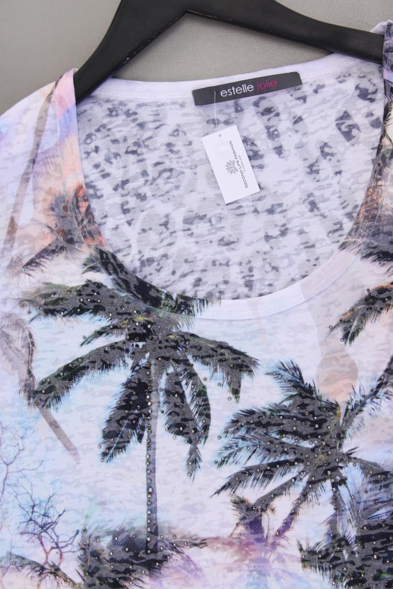 estelle jolie Printshirt Gr. 46 mit Tierdruck Kurzarm mehrfarbig aus Polyester
