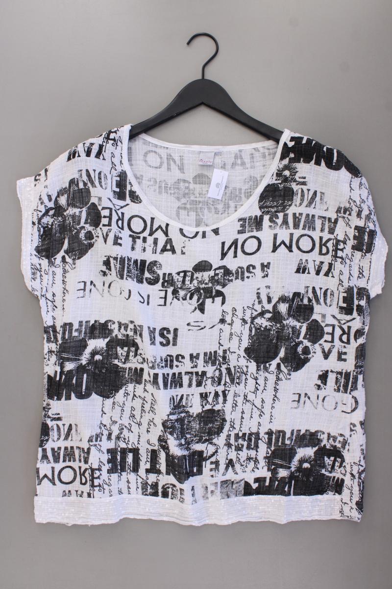 Liberty Kurzarmbluse Gr. XL grau aus Viskose