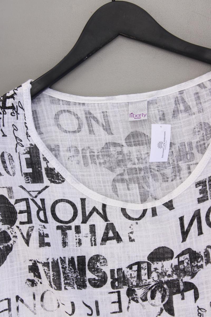 Liberty Kurzarmbluse Gr. XL grau aus Viskose